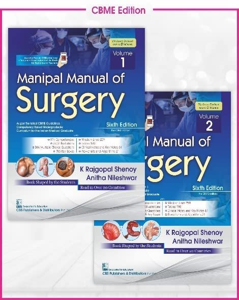 Manipal Manual Of Surgery, 6e 2 Vol Set (PB) (Cbme Edition)