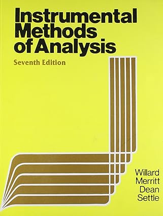 Instrumental Methods of Analysis, 7e (HB)