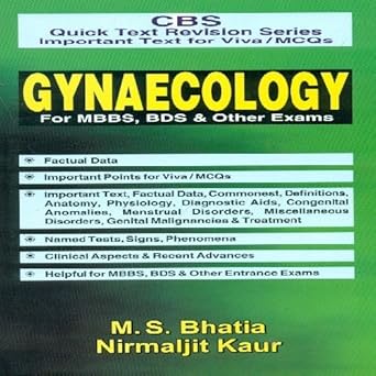 CBS Quick Text Revision Series Important Text for Viva / MCQs: Gynaecology for MBBS, BDS & Other Exams (PB)