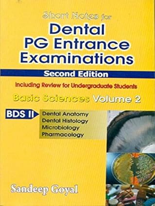 Short Nots for Dental PG Entrance Examinations, 2e Basic Sciences, Vol. 2 BDS-II (Dental Anatomy, Dental Histology, Microbiology, Pharmacology) (PB)