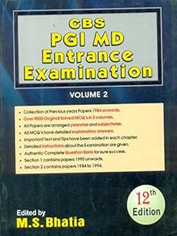 CBS PGI MD Entrance Examination, 12e Vol. 2