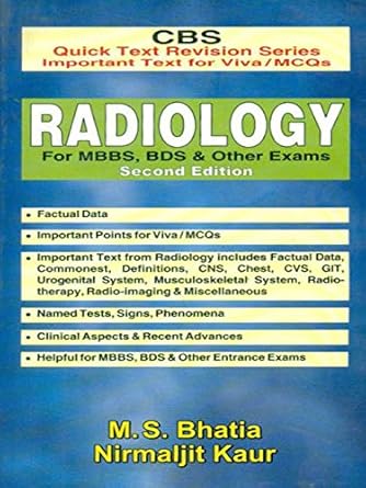 CBS Quick Text Revision Series Important Text for Viva / MCQs: Radiology for MBBS, BDS & Other Exams, 2e (PB)