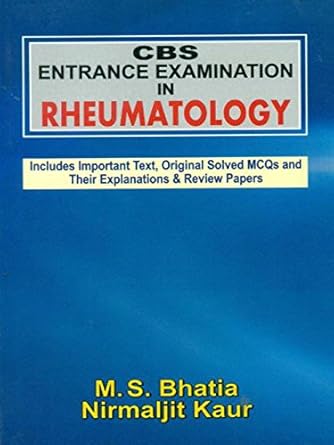 CBS Entrance Examination in Rheumatology (PB)