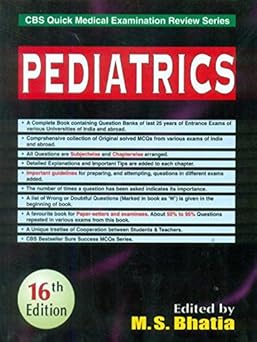 CBS Quick Medical Examination Review Series: Pediatrics, 16e (PB)