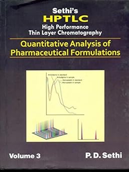 Sethi's HPTLC High Performance Thin Layer Chromatography: Quantitative Analysis of Pharmaceutical Formulations, 3 Vol. Set (HB)