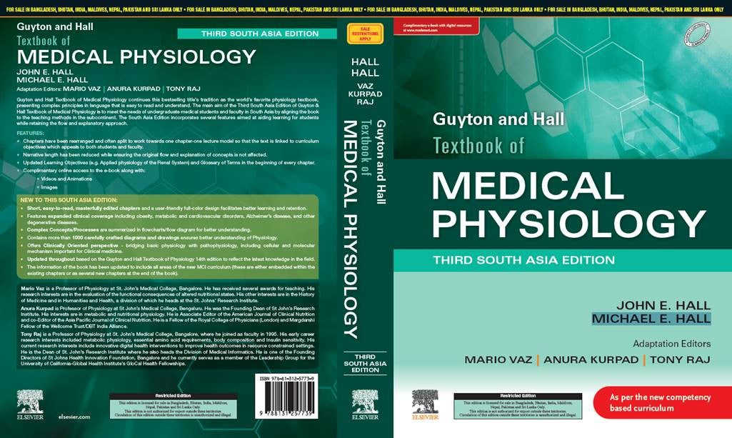 Guyton & Hall Textbook of Medical Physiology: Third South Asia Edition