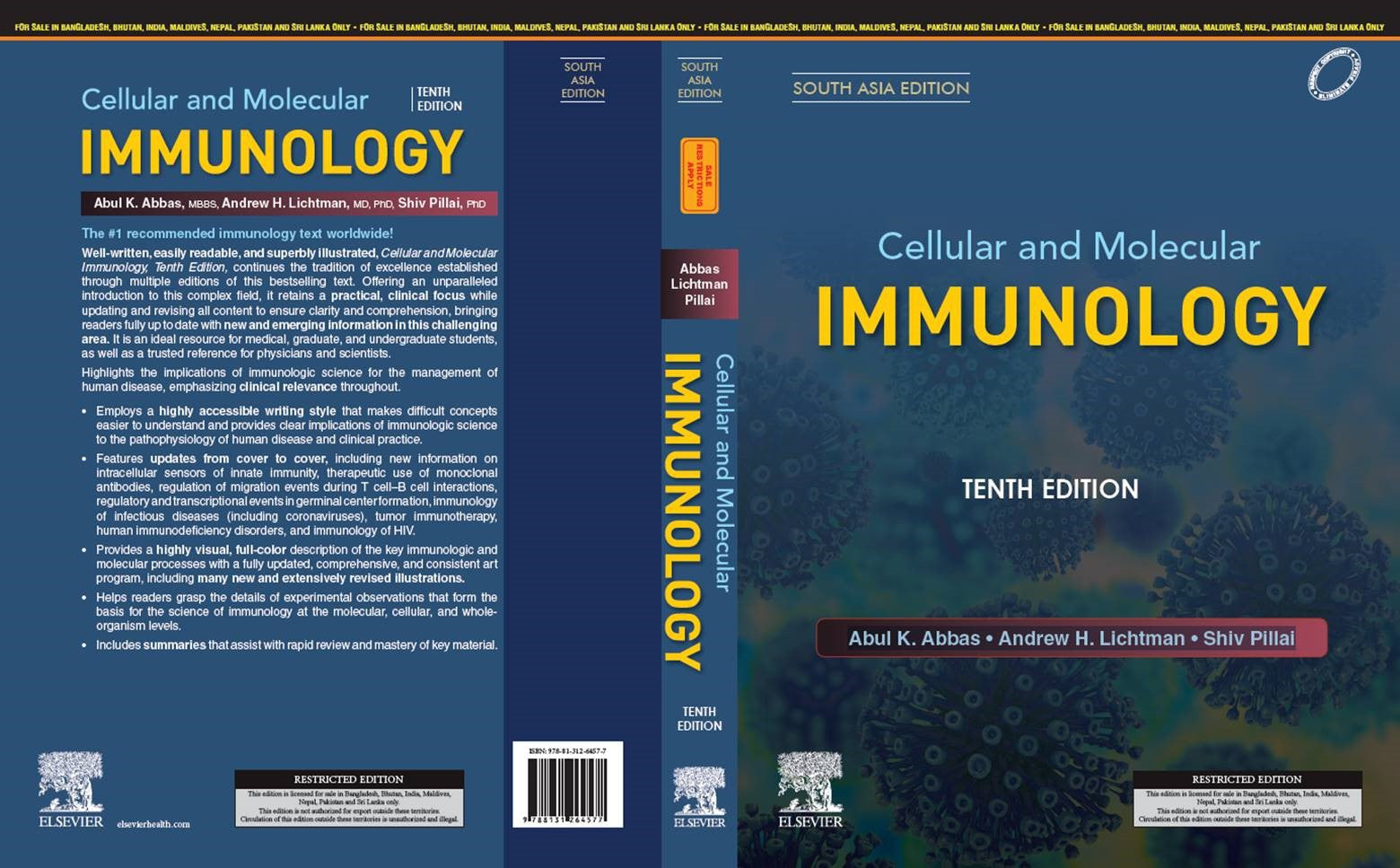 Cellular and Molecular Immunology, 10th Ed, South Asia Edition