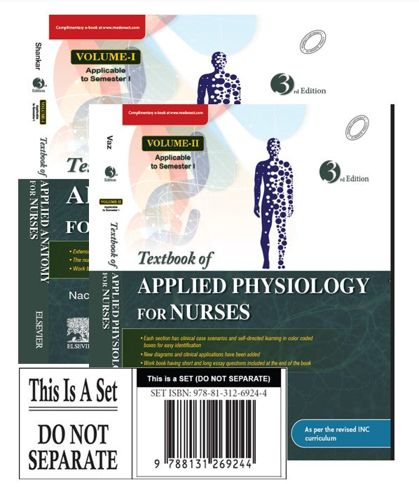 Textbook of Applied Anatomy & Physiology for Nurses, 3e (Two Volume Set)