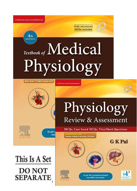 Textbook of Medical Physiology, 4th Edition & Physiology: Review & Assessment (MCQs, Case Based MCQs, Viva/Short Questions), 1st ed. - SET