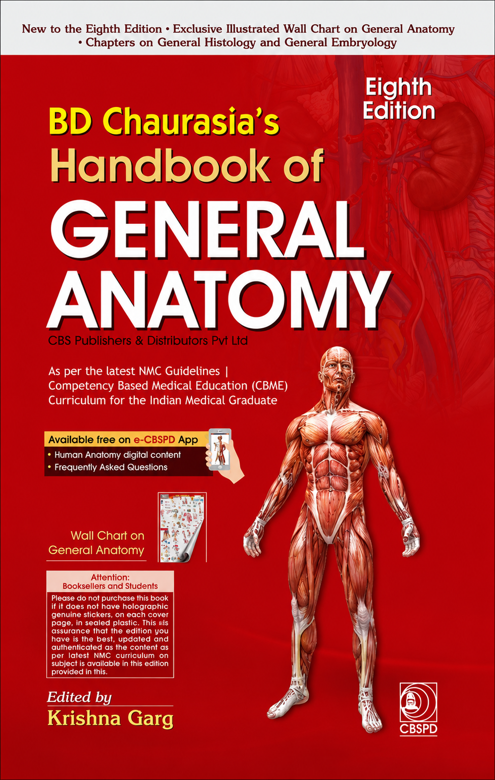 BD Chaurasias Handbook Of General Anatomy 8/E
