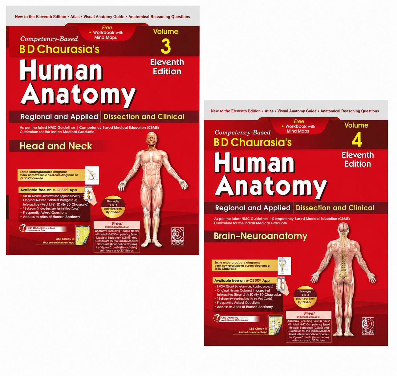 BD Chaurasias Human Anatomy 11e Vol. 1, 2, 3, & 4