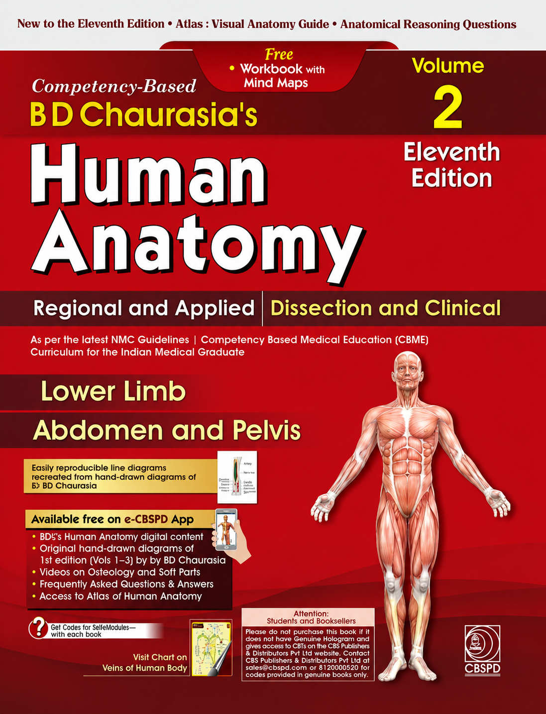 BD Chaurasias Human Anatomy 11e Vol. 1, 2, 3, & 4