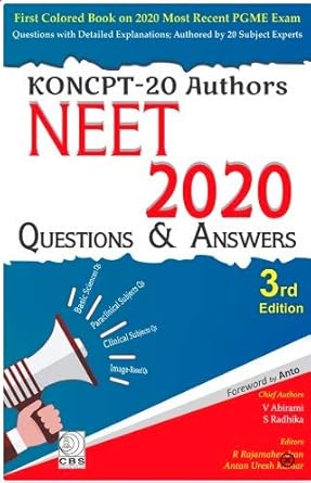 KONCPT-20Authors NEET 2020: Questions & Answers, 3e (PB)