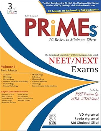 Primes PG Review In Minimum Efforts Vol 1 Basic Science, 3e The Smart and Completely Different Approach To Crack Neet/Next Exams (PB)