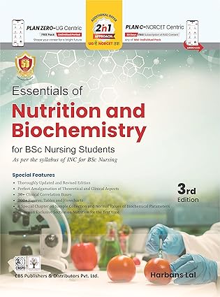 Essentials Of Nutrition And Biochemistry For Bsc Nursing Students 3e (PB)