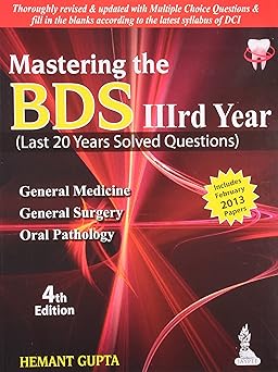 O.E.MASTERING THE BDS 3RD YEAR LAST 20 YEARS SOL