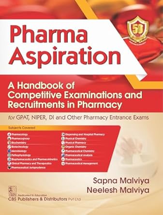 Pharma Aspiration A Handbook Of Competitive Examinations And Recruitments In Pharmacy (PB)