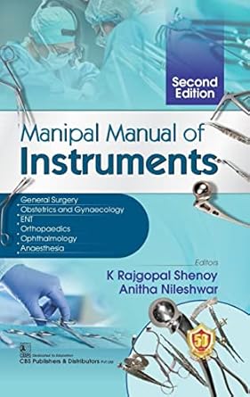 Manipal Manual Of Intruments, 2e (PB)