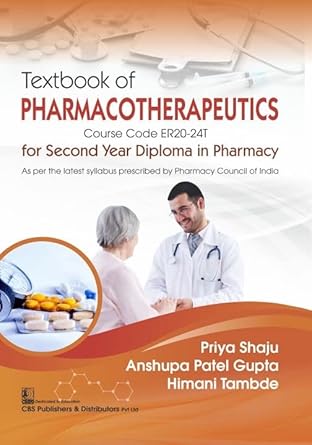 Textbook Of Pharmacotherapeutics For Second Year Diploma In Pharmacy (PB)