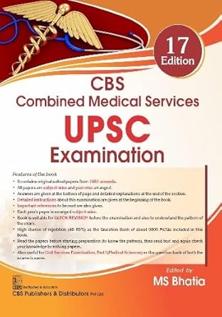 Combined Medical Services Upsc Examination 17e (PB)