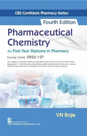 Pharmaceutical Chemistry For First Year Diploma In Pharmacy 4e (PB)