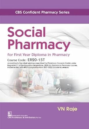 Social Pharmacy For First Year Diploma In Pharmacy (PB)