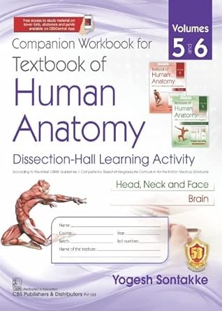 Companion Workbook for Textbook of Himan Anatomy, Vol. 5 & Vol. 6