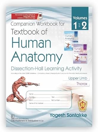 Companion Workbook for Textbook of Himan Anatomy, Vol. 1 & Vol. 2