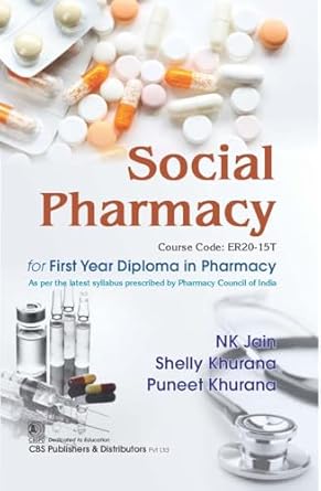 Social Pharmacy For First Year Diploma In Pharmacy (Course Code Er20-15T) (PB)
