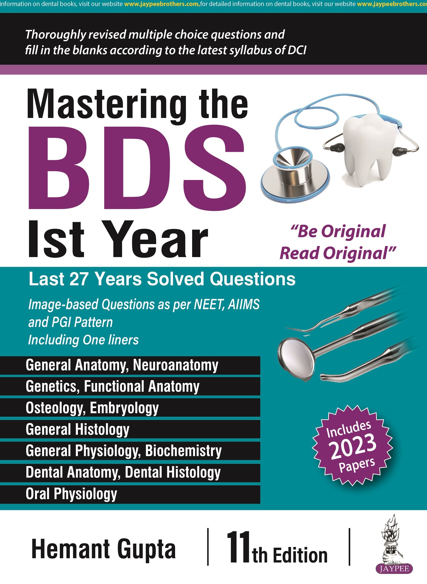 MASTERING THE BDS IST YEAR