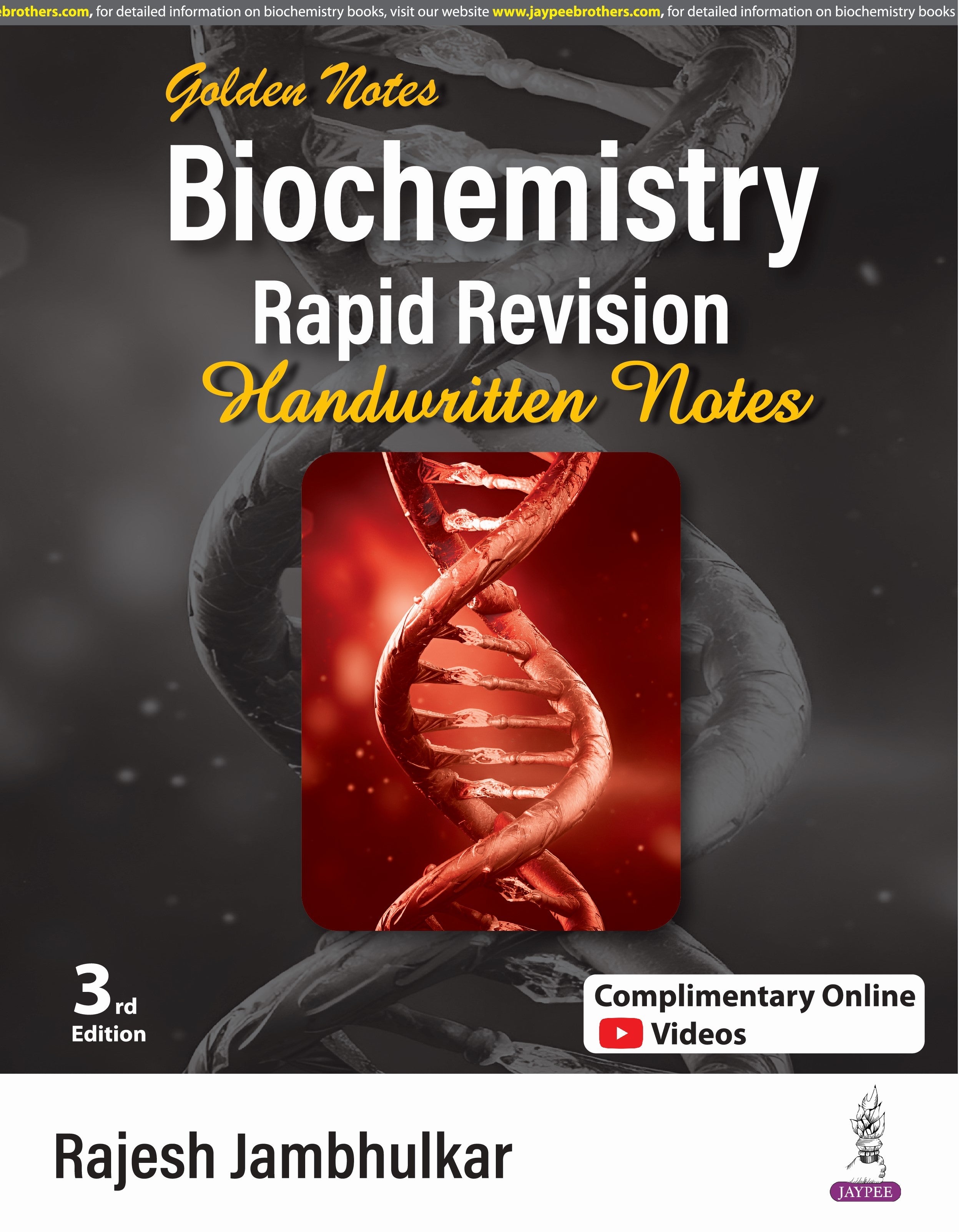 GOLDEN NOTES BIOCHEMISTRY RAPID REVISION HANDWRITTEN NOTES