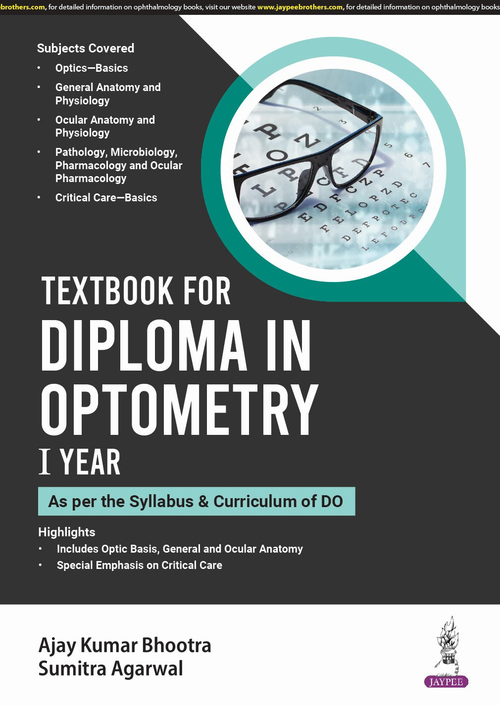 TEXTBOOK FOR DIPLOMA IN OPTOMETRY I YEAR  (AS PER THE SYLLABUS & CURRICULUM OF DO)