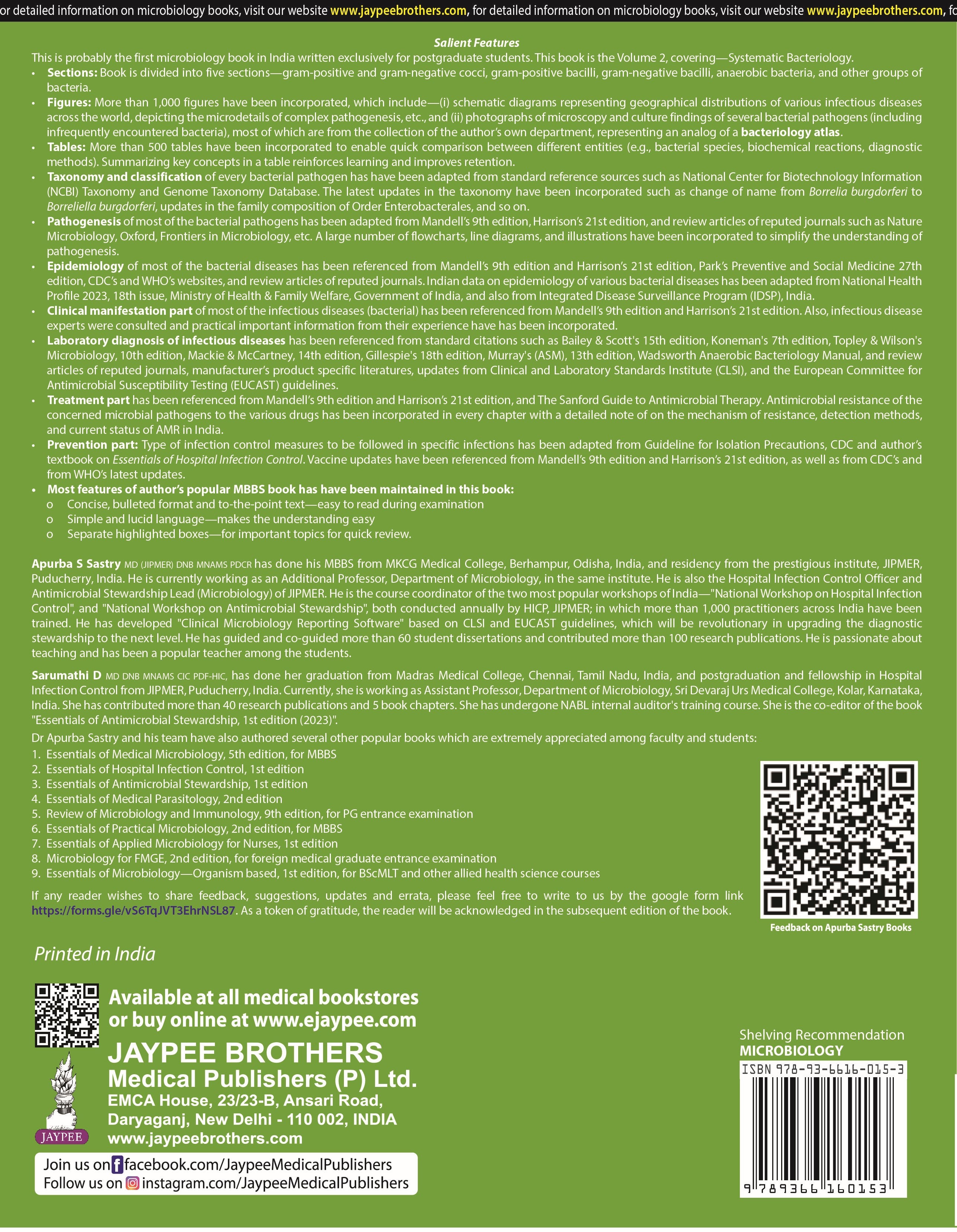 Essentials of Microbiology for Postgraduates: Systematic Bacteriology—Volume 2