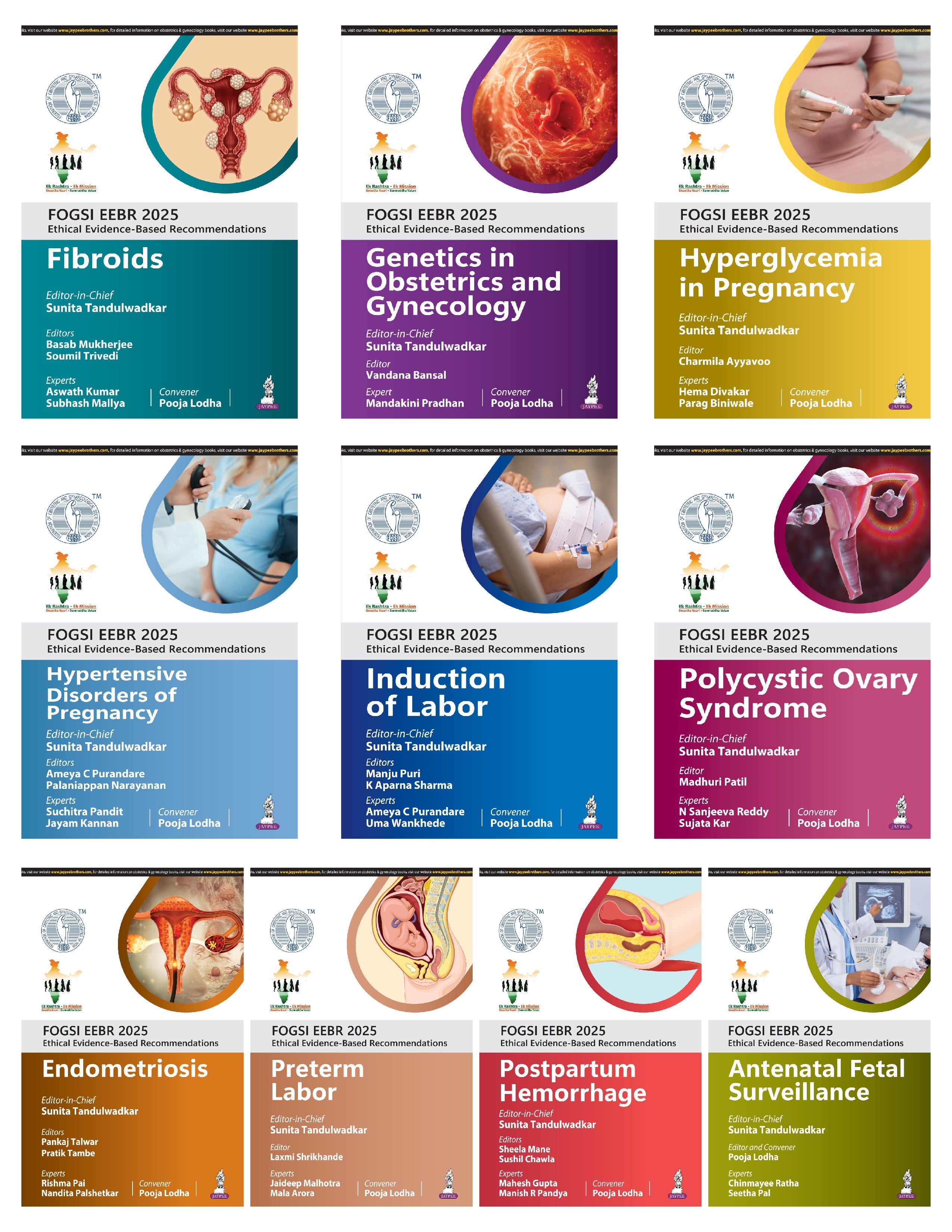 FOGSI EEBR 2025:ETHICAL & EVIDENCE-BASED RECOMMENDATIONS (10 BOOKS SET)