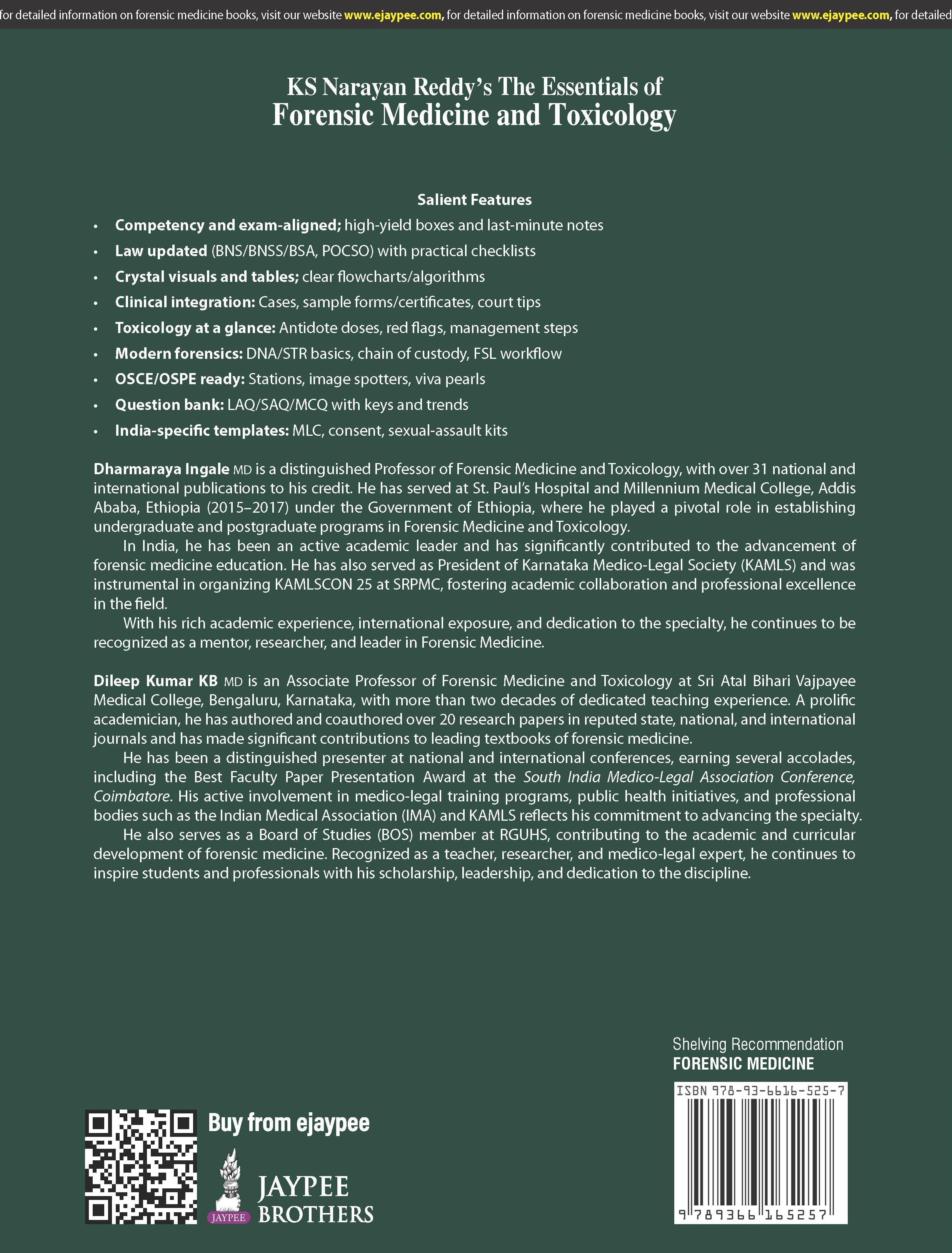 THE ESSENTIALS OF FORENSIC MEDICINE & TOXICOLOGY