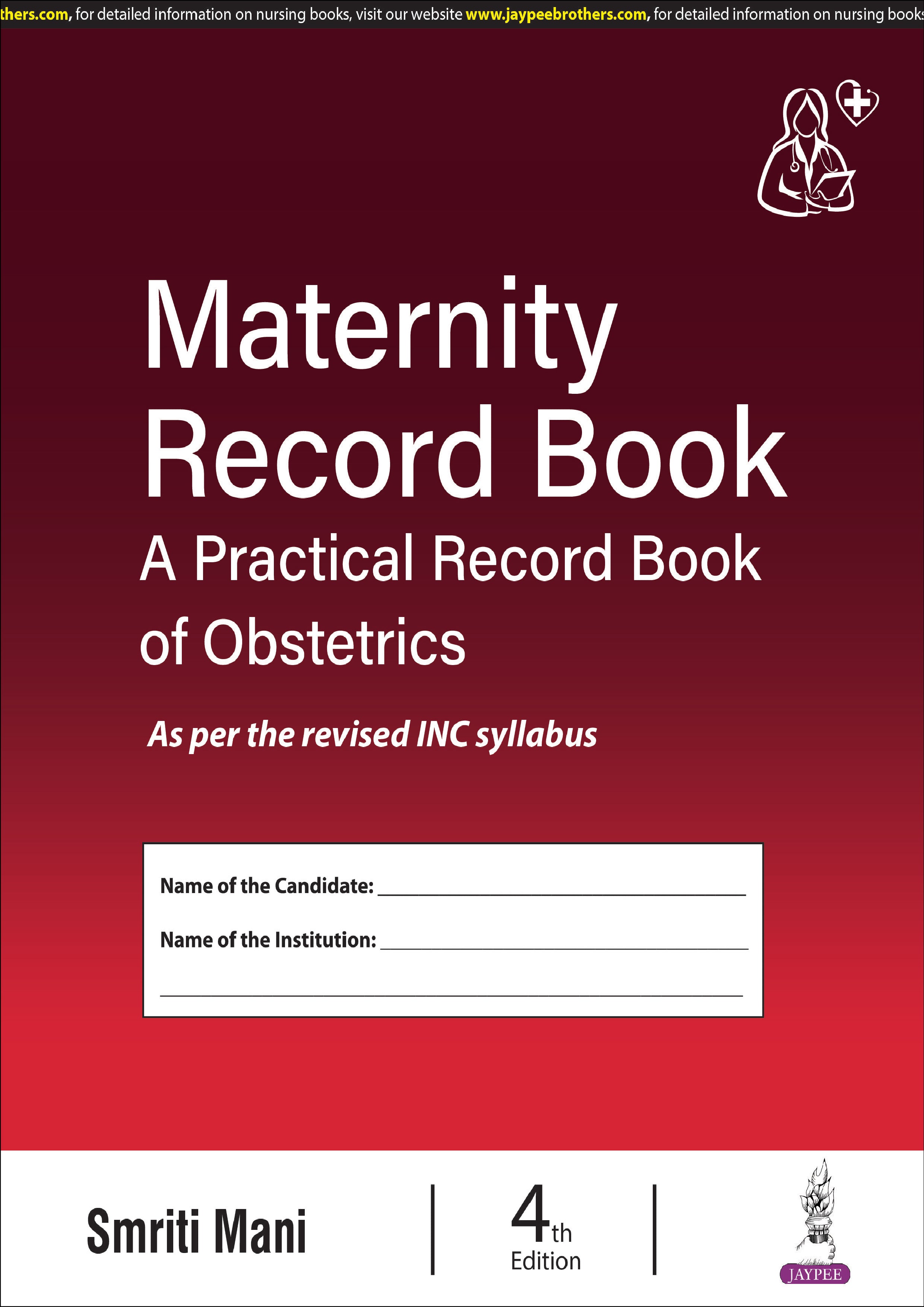 MATERNITY RECORD BOOK A PRACTICAL RECORD BOOK OF OBSTETRICS