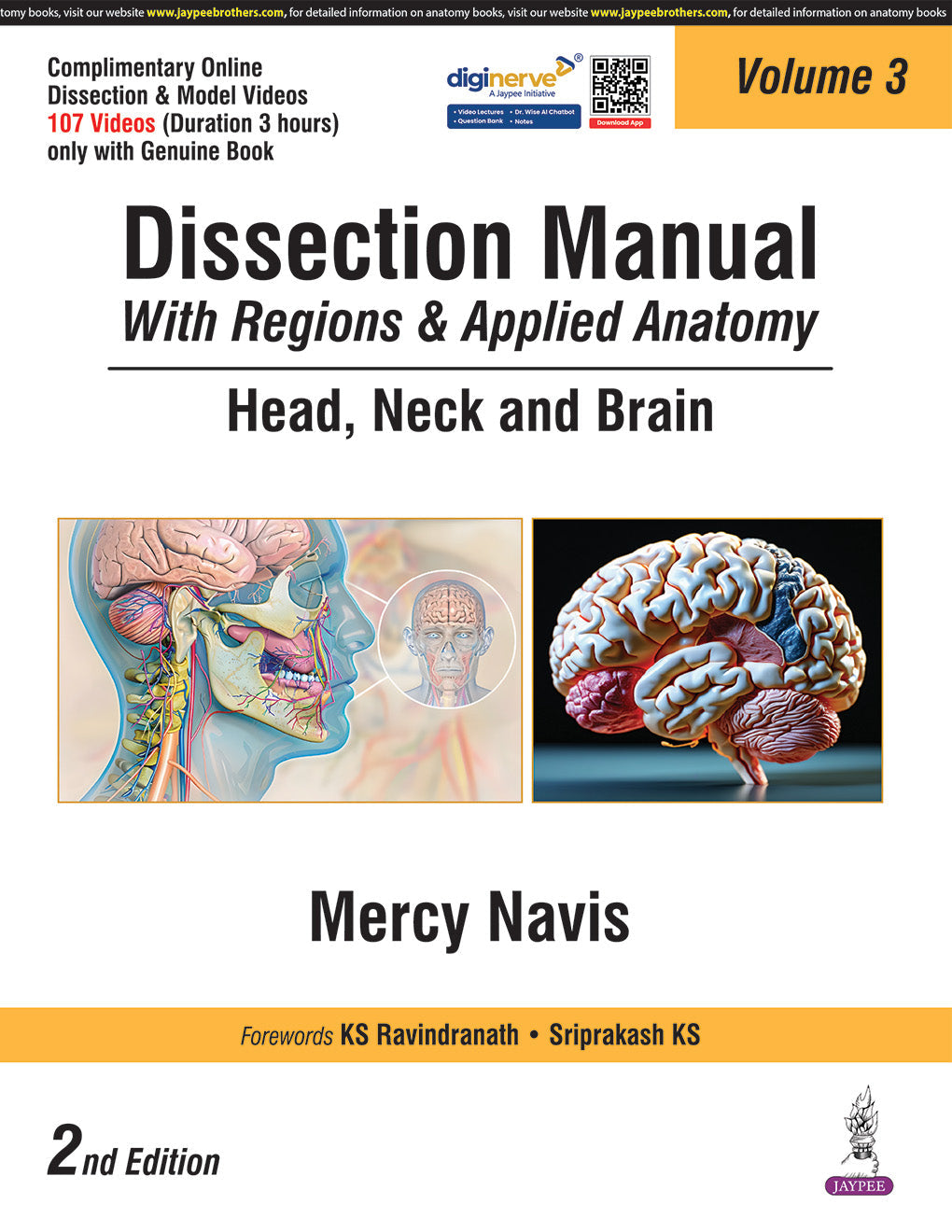 DISSECTION MANUAL WITH REGIONS & APPLIED ANATOMY HEAD, NECK AND BRAIN VOL.3
