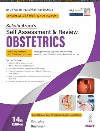 Sakshi Arora's Self Assessment & Review Obstetrics 14/E