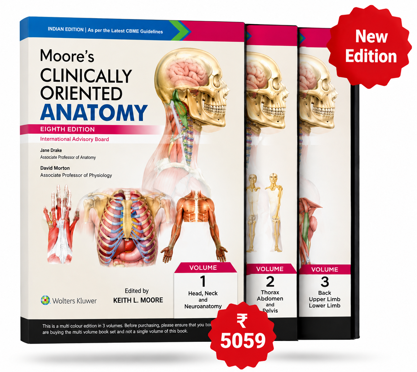 Moore’s Clinically Oriented Anatomy, (Vol 3 Set), 3rd South Asian ed