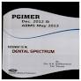 PGIMER Dec 2012 & AIIMS May 2013 Pathway To Pg Dental Spectrum