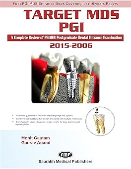 Target Mds Pgi A Complete Review Of Pgimer Pstgraduate Dental Entrance Examination 2015-2006