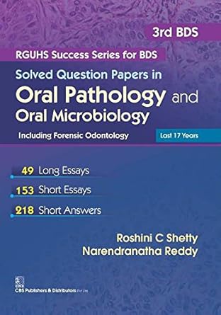 RGHUS Success Series for BDS Solved Question Papers in Oral Pathology and Oral Microbiology (PB)