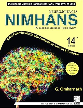 Neurosciences NIMHANS PG Medical Entrance Test Review, 14e (PB)