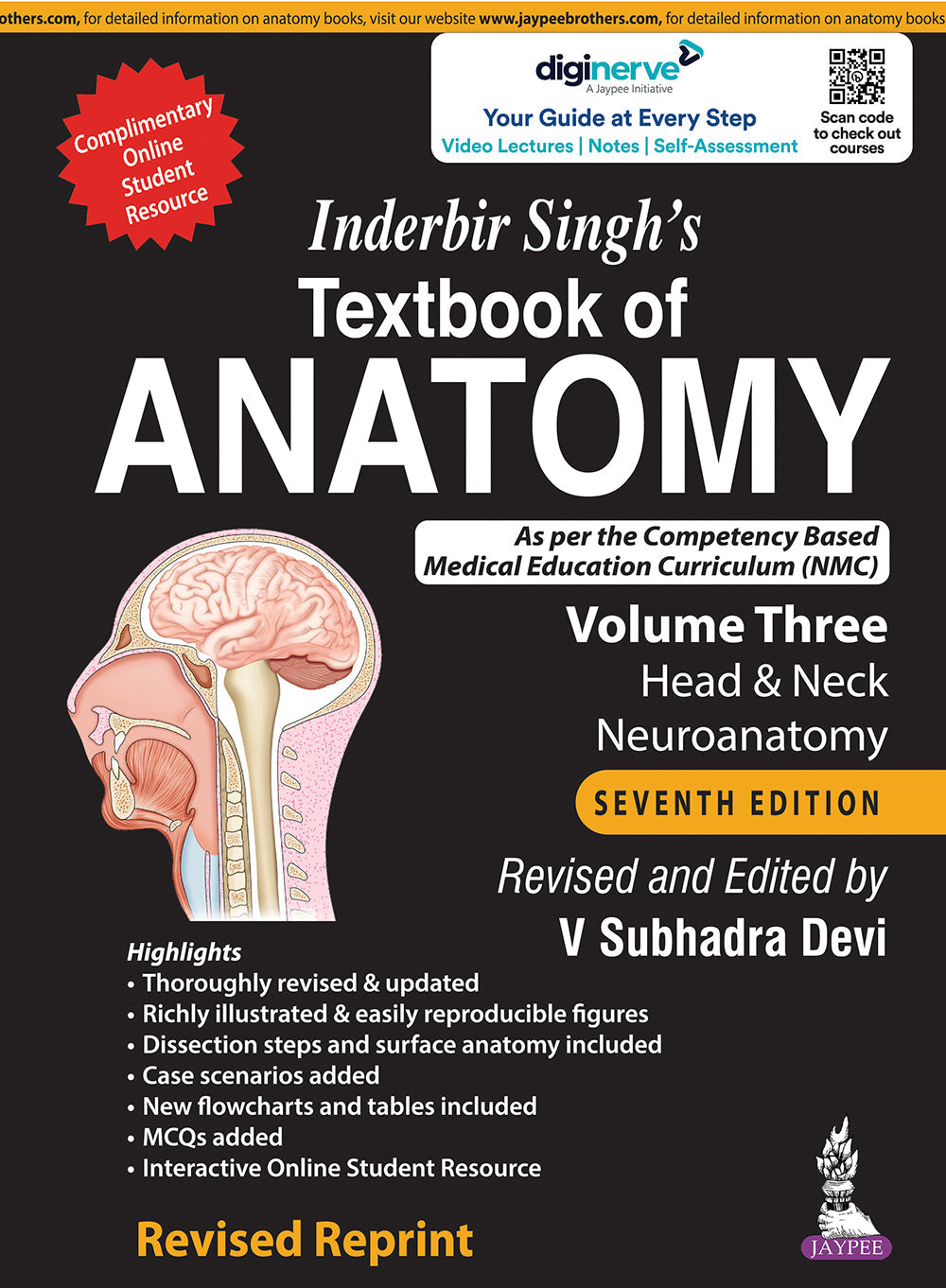 INDERBIR SINGH’S TEXTBOOK OF ANATOMY (VOLUME 3: HEAD & NECK AND NEUROANATOMY)