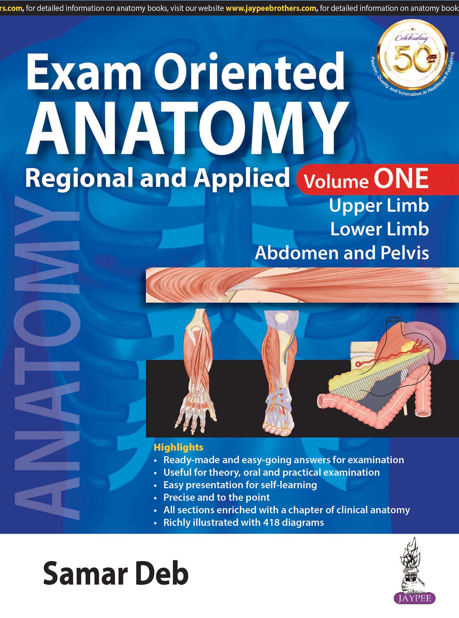 EXAM ORIENTED ANATOMY REGIONAL AND APPLIED (VOLUME 1)