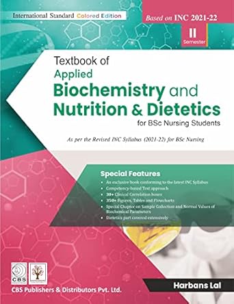 Textbook Of Applied Biochemistry And Nutrition And Dietetics For Bsc Nursing Studetns (PB)