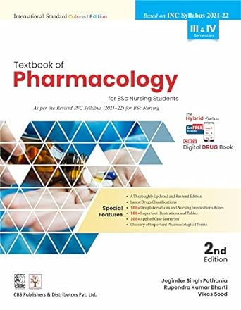 Textbook Of Pharmacology For Bsc Nursing Students 2e (PB)