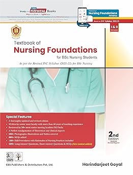 Textbook Of Nursing Foundations For Bsc Nursing Students Based On Inc 2021-2022 I & II Semester, 2e (PB)