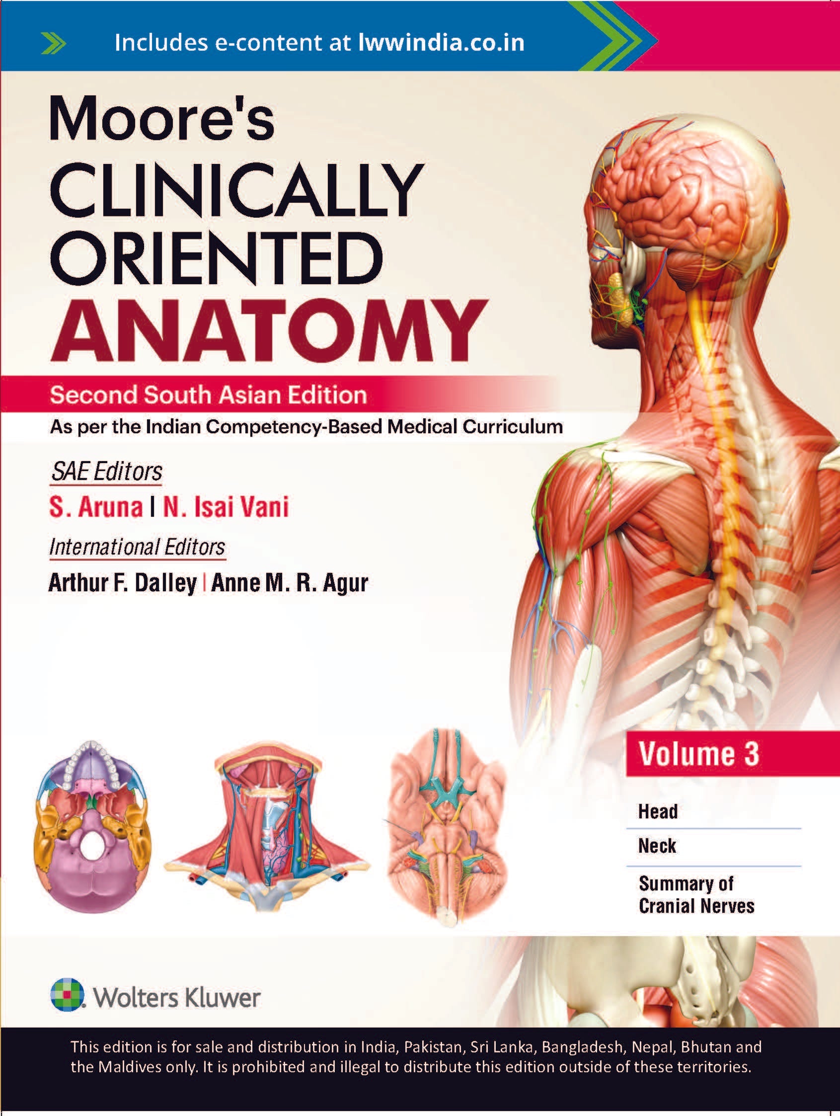 Moore’s Clinically Oriented Anatomy, (Vol 3 Set), 2nd South Asian ed