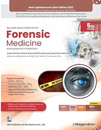 New Sarp Series For Neet NBE AI Forensic Medicine Nothing Beyond For Pgmee 5e (PB)